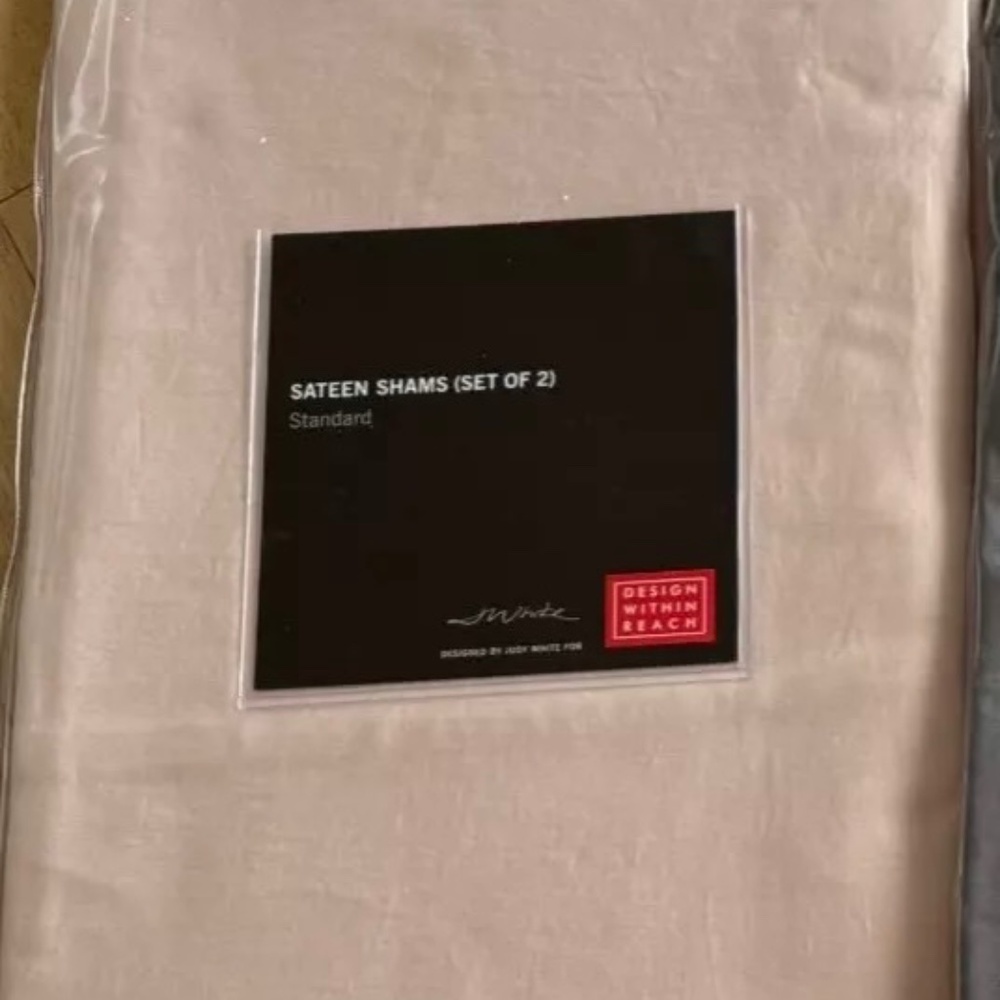 Design Within Reach | DWR Sham Pair - Sateen in Blush Pink